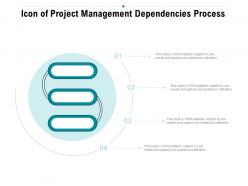 Icon of project management dependencies process