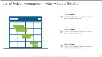 Icon Of Project Management Maturity Model Timeline