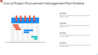 Icon Of Project Procurement Management Plan Timeline