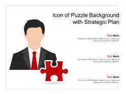Icon of puzzle background with strategic plan