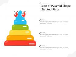 Icon of pyramid shape stacked rings