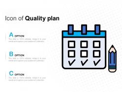Icon of quality plan