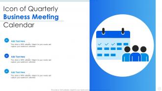 Icon Of Quarterly Business Meeting Calendar