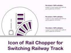 Icon Of Rail Chopper For Switching Railway Track