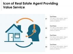 Icon of real estate agent providing value service