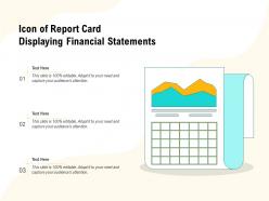 Icon Of Report Card Displaying Financial Statements
