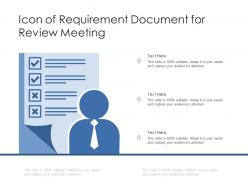 Icon of requirement document for review meeting