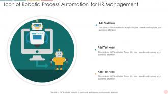 Icon Of Robotic Process Automation For HR Management