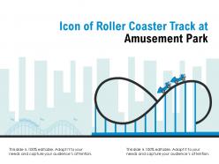 Icon of roller coaster track at amusement park