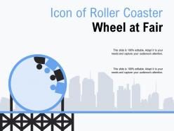 Icon of roller coaster wheel at fair