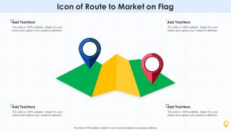 Icon of route to market on flag