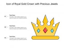 Icon of royal gold crown with precious jewels