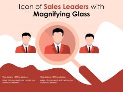Icon of sales leaders with magnifying glass