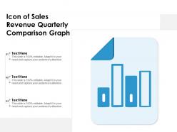 Icon Of Sales Revenue Quarterly Comparison Graph