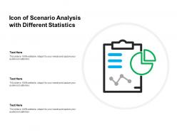 Icon of scenario analysis with different statistics