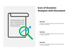 Icon of scenario analysis with document