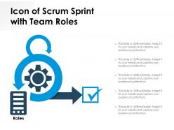 Icon of scrum sprint with team roles