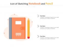 Icon of sketching notebook and pencil
