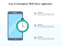 Icon of smartphone with timer application