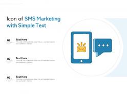 Icon of sms marketing with simple text