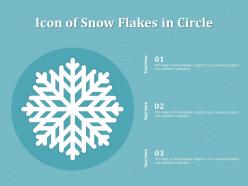 Icon of snow flakes in circle