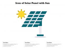 Icon of solar panel with sun