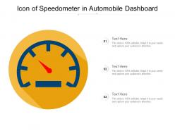 Icon of speedometer in automobile dashboard