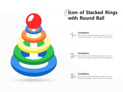 Icon of stacked rings with round ball