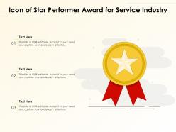 Icon of star performer award for service industry