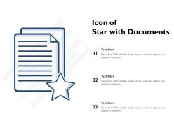 Icon of star with documents
