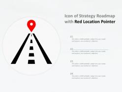 Icon of strategy roadmap with red location pointer