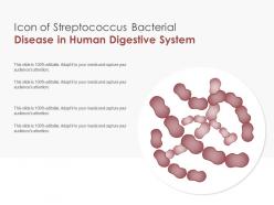 Icon of streptococcus bacterial disease in human digestive system