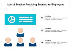 Icon Of Teacher Providing Training To Employees