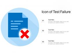 Icon of test failure