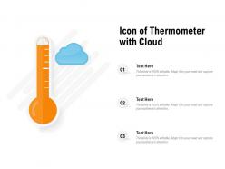 Icon of thermometer with cloud