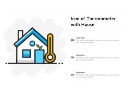 Icon of thermometer with house