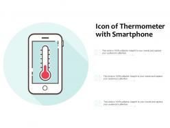 Icon of thermometer with smartphone