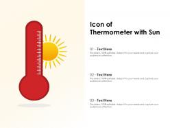 Icon of thermometer with sun