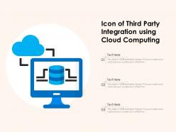 Icon of third party integration using cloud computing