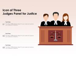 Icon of three judges panel for justice