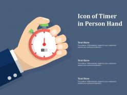 Icon of timer in person hand
