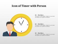 Icon of timer with person