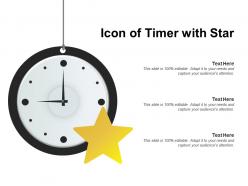 Icon of timer with star