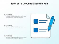 Icon of to do check list with pen