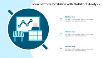 Icon Of Trade Exhibition With Statistical Analysis