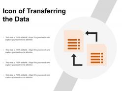 Icon of transferring the data