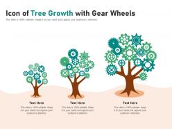 Icon of tree growth with gear wheels