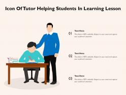 Icon of tutor helping student in learning lesson