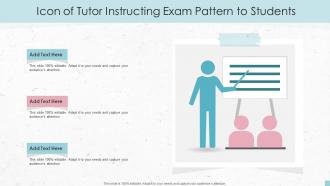 Icon Of Tutor Instructing Exam Pattern To Students