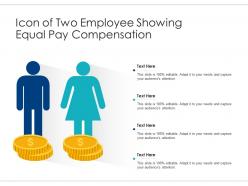 Icon of two employee showing equal pay compensation